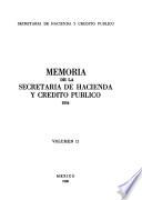 Memoria de la Secretaría de Hacienda y Crédito Público