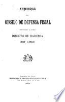 Memoria del Consejo de Defensa Fiscal