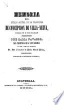 Memoria del estado actual de la parroquia de Concepcion de Villa-Nueva