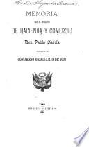 Memoria del Ministerio de Hacienda y Comercio