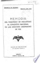 Memoria del Ministerio de la económica nacional ...