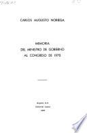 Memoria del Ministro de Gobierno al Congreso de ...