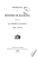 Memoria del Ministro de Hacienda presentada al Congreso nacional ...