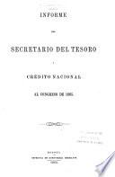 Memoria del Secretario del Tesoro i Crédito Nacional