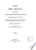 Memoria del trillo que presentó a la R. Soc. Económica Matrítense, D. Isidoro Ayala año de 1818 ...