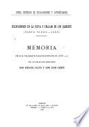 Memoria : Excavaciones en la cueva y collado de los jardines (Santa Elena - Jaen).
