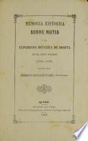 Memoria historica sobre Mutis y la expedicion botanica de Bogota en el siglo pasado (1782-1808).