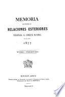 Memoria - Ministerio de Relaciones Exteriores y Culto