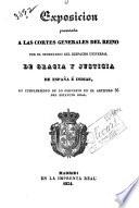 Memoria presentada á las cortes