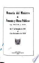 Memoria que el Ministro de Fomento ... presenta al Congreso Ordinario de ...