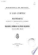 Memoria que presenta a las Cortes el Ministro de Estado referente a la situación política y económica de las posesiones españolas del Africa occidental en los años 1916-18