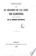 Memoria sobre el criadero de sal gema de Cardona