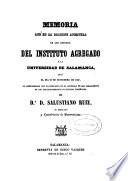 Memoria sobre el estado del Instituto de Segunda Enseñanza de Salamanca