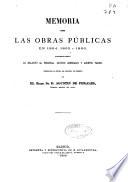 Memoria sobre las obras públicas en...