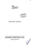 Memoria trimestral