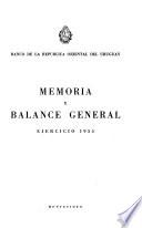 Memoria y balance general