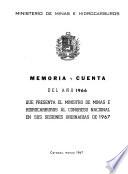 Memoria y cuenta - Ministerio de Minas e Hidrocarburos