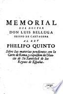 Memorial al Rey Phelipe V.
