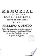 Memorial de Dr. --- ob. de Cartagena al Rey Felipo Quinto
