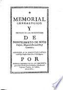 Memorial genealogico y servicios de los progenitores de don Filiberto de Sotomayor, Manuel, Benanides y Guenara