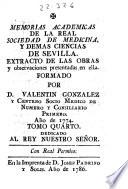 Memorias academicas de la Real Sociedad de Medicina y demas Ciencias de Sevilla