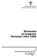 Memorias al Congreso Nacional