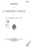 Memorias de la Biblioteca Nacional