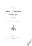 Memorias de la Real Academia de Ciencias Naturales y Artes de Barcelona