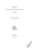Memorias de la Real Academia de Ciencias y Artes de Barcelona