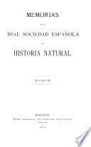 Memorias de la Real Sociedad Española de historia natural