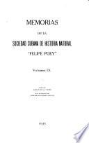 Memorias de la Sociedad Cubana de Historia Natural