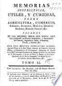 Memorias instructivas, utiles y curiosas, sobre agricultura, comercio, industria, economía, medicina, química, botánica, historia natural ...