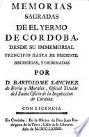 Memorias sagradas de el yermo de Córdoba
