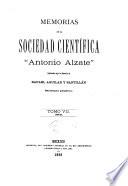 Memorias y revista de la Sociedad Científica Antonio Alzate.