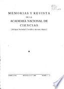 Memorias y revista de la Sociedad Científica Antonio Alzate