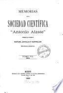 Memorias y revista de la Sociedad Científica Antonio Alzate