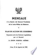 Mensaje a la Nación, del Presidente Constitucional del Peru, General de Division ....