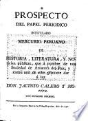 Mercurio peruano de historia, literatura, y noticias públicas