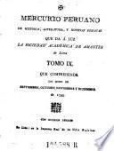 Mercurio Peruano de Historia Literaturaynoticias queda a luz la Sociedad Academica de Amantis de Lima, y en su nombre Jacinto Calero y Moreira. (hisp.)