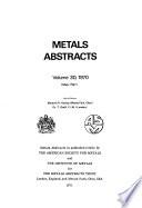 Metals Abstracts
