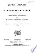 Método completo de Canto-Llano, etc