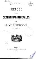 Método para determinar minerales