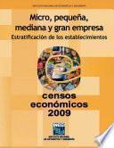 Micro, pequeña, mediana y gran empresa. Estratificación de los establecimientos. Censos Económicos 2009