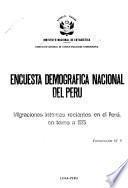 Migraciones internas recientes en el Perú en torno a 1975