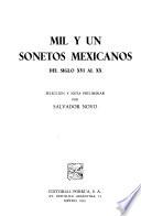 Mil y un sonetos mexicanos