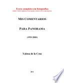 Mis comentarios para Panorama (1993-2000)