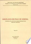 Miscelánea Beltrán de Heredia