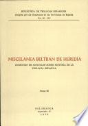 Miscelánea Beltrán de Heredia