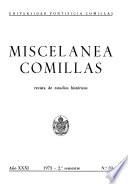 Miscelánea de colaboración científica de los antiguos y actuales profesores de la Universidad Pontificia de Comillas