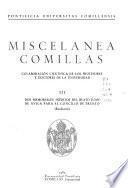Miscelánea de colaboración científica de los antiguos y actuales profesores de la Universidad Pontificia de Comillas